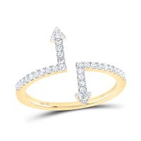10K Yellow Gold Natural Diamond Ring 0.25 Cttw