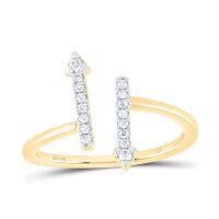 10K Yellow Gold Natural Diamond Ring 0.13 Cttw
