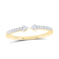 10K Yellow Gold Natural Diamond Ring 0.13 Cttw