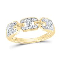 10K Yellow Gold Natural Diamond Ring 0.20 Cttw