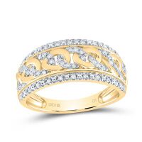 10K Yellow Gold Natural Diamond Ring 0.25 Cttw