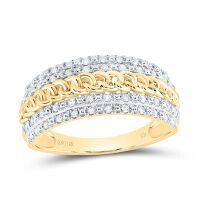 10K Yellow Gold Natural Diamond Ring 0.20 Cttw