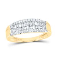 14K Yellow Gold Natural Diamond Ring 0.50 Cttw