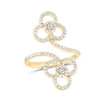 14K Yellow Gold Natural Diamond Ring 0.63 Cttw