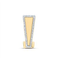 10K Yellow Gold Natural Diamond Bail Charm 0.20 Cttw