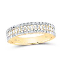 14K Yellow Gold Natural Diamond Band 0.50 Cttw