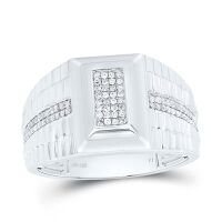 Sterling Silver Natural Diamond Ring 0.25 Cttw