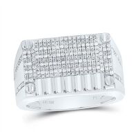 Sterling Silver Natural Diamond Ring 0.33 Cttw