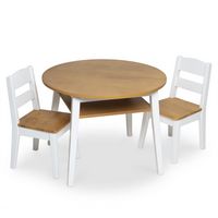 Wooden Round Table &amp; Chairs Set