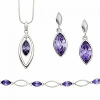Purple Gemstone Marquise Set
