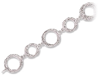 Circle Design Bracelet with Diamond Accent