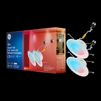 Cync - Reveal Smart LED Recessed Downlights, Color Changing, 6in, 2pk - Full Color