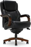 La-Z-Boy - Delano Big &amp; Tall Bonded Leather Executive Chair - Jet Black/Mahogany