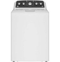 GE - 4.5 Cu. Ft. High-Efficiency Top Load Washer with Spanish Control Panel - White with Matte Black