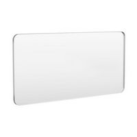 LOVMOR - 72 in. W x 36 in. H Tempered Glass Rounded Rectangle Framed Wall-Mounted Bathroom Vanity...