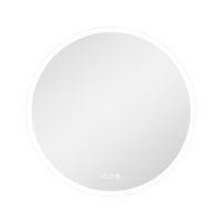 LOVMOR - 40 x 40 Inches Round Tempered Glass LED Bathroom Mirror with Anti-Fog &amp; 3-Color Dimmable...
