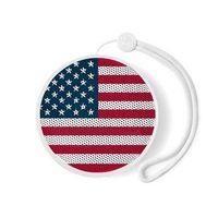 Speaqua - Cruiser H2.0 Portable Waterproof Compact Bluetooth Speaker with Bottle Opener - USA Flag