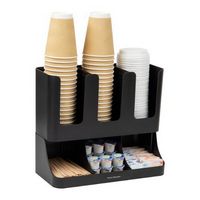 Mind Reader - Cup and Condiment Station, Countertop Organizer, Coffee Bar, Kitchen, Stirrers, 13&quot;...