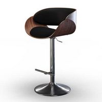 Simpli Home - Amery Adjustable Swivel Bar Stool - Black