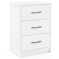 Costway 1 PCS 3-Drawer Nightstand Modern Bedside Table with Storage Anti-Toppling Kit for Bedroom...