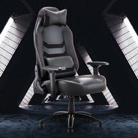 Bestier - Gaming Chair 5 - PU Leather Fixed up Armrest Lumbar Support Ergonomic Arm Chair in With...