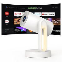 ETOE - Starfish Portable 4K Projector with 140° Rotation, Android TV 11.0 and Netfix certified, A...