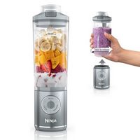 Ninja - Blast Max Portable Blender with 22oz Twist &amp; Go Vessel - Platinum  Silver