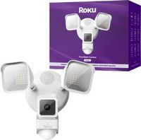 Roku - Smart Home Floodlight Camera Wi-Fi-connected Wired Security Camera with Motion & Sound Det...