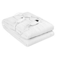 Costway - Electric Heated Mattress Pad Safe Queen 8 Temperature 10h Timer - White