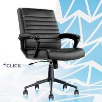 Click365 - Transform 3.0 Extra Comfort Ergonomic Mid-Back Desk Chair - Black