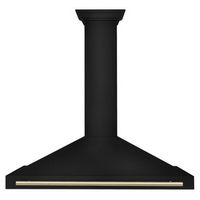 ZLINE - 48 inches - Convertible & Externally Vented - Wall Range Hood - Black stainless steel