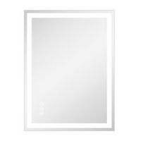 LOVMOR - 24 x 32 Inches Tempered Glass LED Bathroom Mirror with Anti-Fog &amp; 3-Color Dimmable Light...