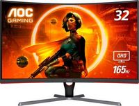 AOC - CQ32G3SE 32&quot; LCD Curved QHD FreeSync Premium Monitor - Black/Red