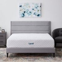 Lucid Comfort Collection - 12-inch Firm Gel Memory Foam Mattress - King - White