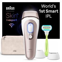 Braun IPL Pro 7 IPL Hair Removal with Venus Razor for Men &amp; Women - White/Gold