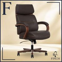 Finch - Neo Two Retro-Modern Mid-Back Office Chair - Brown