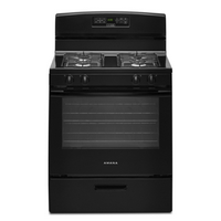Amana - 5.1 Cu. Ft. Freestanding Gas Range with Bake Assist Temps - Black