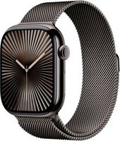 Apple Watch Series 10 (GPS+Cellular) 46mm Titanium Case with Slate Milanese Loop - M/L - Slate - ...