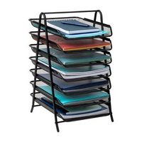 Mind Reader - 7-Tier Paper Tray, Desktop Organizer, File Storage, Office, Metal Mesh, 11.75"L x 1...