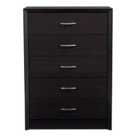 CorLiving - Newport 5 Drawer Tall Dresser - Black