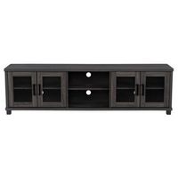 Fremont TV Bench with Glass Cabinets for Most TVs up to 95"