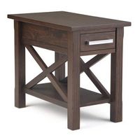 Simpli Home - Kitchener Narrow Side Table - Warm Walnut Brown