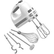 KitchenAid - 9-Speed Hand Mixer with Turbo Beater II Accessories - White