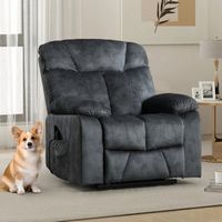 Bestier Recliner Power Lift Microfiber Recliner with Massage, Heating, Dual Hidden Cup Holders an...