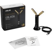 ASUS - USB-AX56 IEEE 802.11ax Wi-Fi Adapter - Black