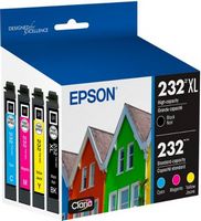 Epson - 232 Claria Ink High Capacity Black &amp; Standard Color Cartridge Combo Pack (T232XL-BCS) - B...