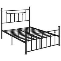 Costway Full Size Metal Bed Frame with Headboard Under-bed Storage Mattress Foundation - Black