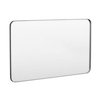 LOVMOR - 60 in. W x 36 in. H Tempered Glass Rounded Rectangle Framed Wall-Mounted Bathroom Vanity...