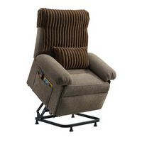 Bestier - Triple Motor Power Lift Recliner Chair with Removable Cover Lumbar Pillow and Side Pock...