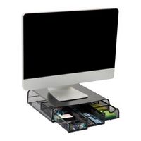 Mind Reader - Monitor Stand, Ventilated Laptop Riser, Desktop Organizer, Storage, Metal Mesh, 13....